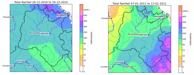 Flood Rainfall - 2011 Bundaberg Flood